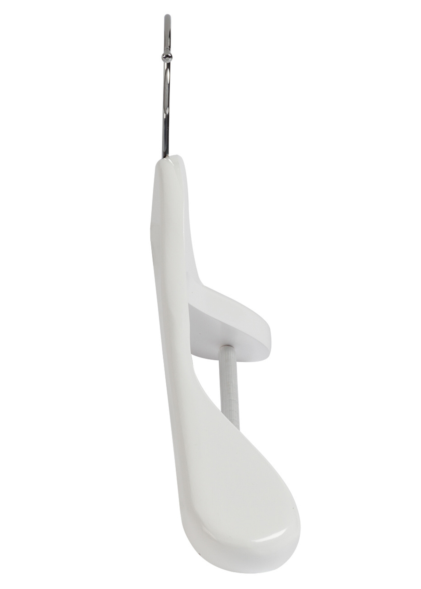 Mantelhanger - Kostuumhanger - Jassenhanger - Volwassenen - 7256BA - 20 Stuks - Lotushout - Wit Gelakt - Schouderverbreding 6 cm - Anti-slip Broeklat - 44 cm - Kledinghanger - Kleerhanger