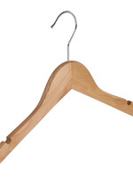 Kledinghanger - Kinderen - 7302BA - 50 Stuks - Blousehanger - Shirthanger - Lotushout - Naturel Gelakt - Vlak Model - Rokinkepingen - 32 cm - Kleerhanger - Kinderhanger