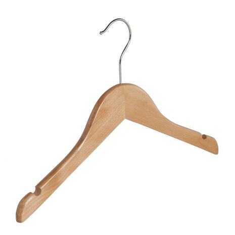 Kledinghanger - Kinderen - 7303BA - 40 Stuks - Blousehanger - Shirthanger - Lotushout - Naturel Gelakt - Vlak Model - Rokinkepingen - 34 cm - Kleerhanger - Kinderhanger Kledinghanger - Kinderen - 7303BA - 40 Stuks - Blousehanger - Shirthanger - Lotushout - Naturel Gelakt - Vlak Model - Rokinkepingen - 34 cm - Kleerhanger - Kinderhanger