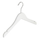 Kledinghanger - Kinderen - 7303BA - 40 Stuks - Blousehanger - Shirthanger - Lotushout - Wit Gelakt - Vlak Model - Rokinkepingen - 34 cm - Kleerhanger - Kinderhanger Kledinghanger - Kinderen - 7303BA - 40 Stuks - Blousehanger - Shirthanger - Lotushout - Wit Gelakt - Vlak Model - Rokinkepingen - 34 cm - Kleerhanger - Kinderhanger