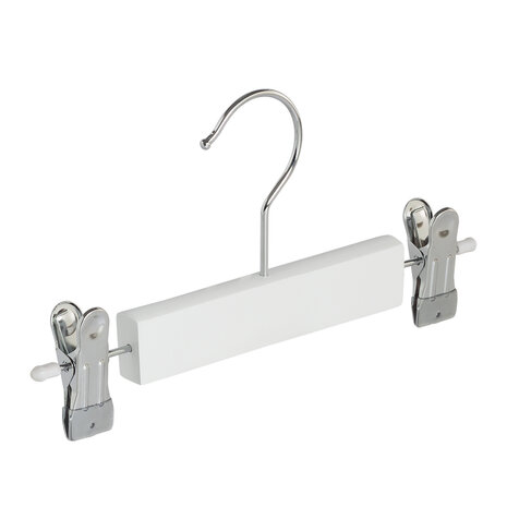 Knijperhanger - Baby - 7305BA - 40 Stuks - Lotushout - Wit Gelakt - Verschuifbare Anti-slip knijpers - 25 cm - Rokhanger - Broekhanger - Pantalonhanger - Babybügel Knijperhanger - Baby - 7305BA - 40 Stuks - Lotushout - Wit Gelakt - Verschuifbare Anti-slip knijpers - 25 cm - Rokhanger - Broekhanger - Pantalonhanger - Babybügel