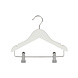 Knijperhanger - Baby - 7307BA - 40 Stuks - Lotushout - Wit Gelakt - Verschuifbare Anti-slip knijpers - 28 cm - Rokhanger - Broekhanger - Pantalonhanger - Babybügel Knijperhanger - Baby - 7307BA - 40 Stuks - Lotushout - Wit Gelakt - Verschuifbare Anti-slip knijpers - 28 cm - Rokhanger - Broekhanger - Pantalonhanger - Babybügel