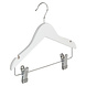 Knijperhanger - Kinderen - 7308BA - 30 Stuks - Lotushout - Wit Gelakt - Verschuifbare Anti-slip knijpers - 32 cm - Rokhanger - Broekhanger - Pantalonhanger - Kinderhanger Knijperhanger - Kinderen - 7308BA - 30 Stuks - Lotushout - Wit Gelakt - Verschuifbare Anti-slip knijpers - 32 cm - Rokhanger - Broekhanger - Pantalonhanger - Kinderhanger