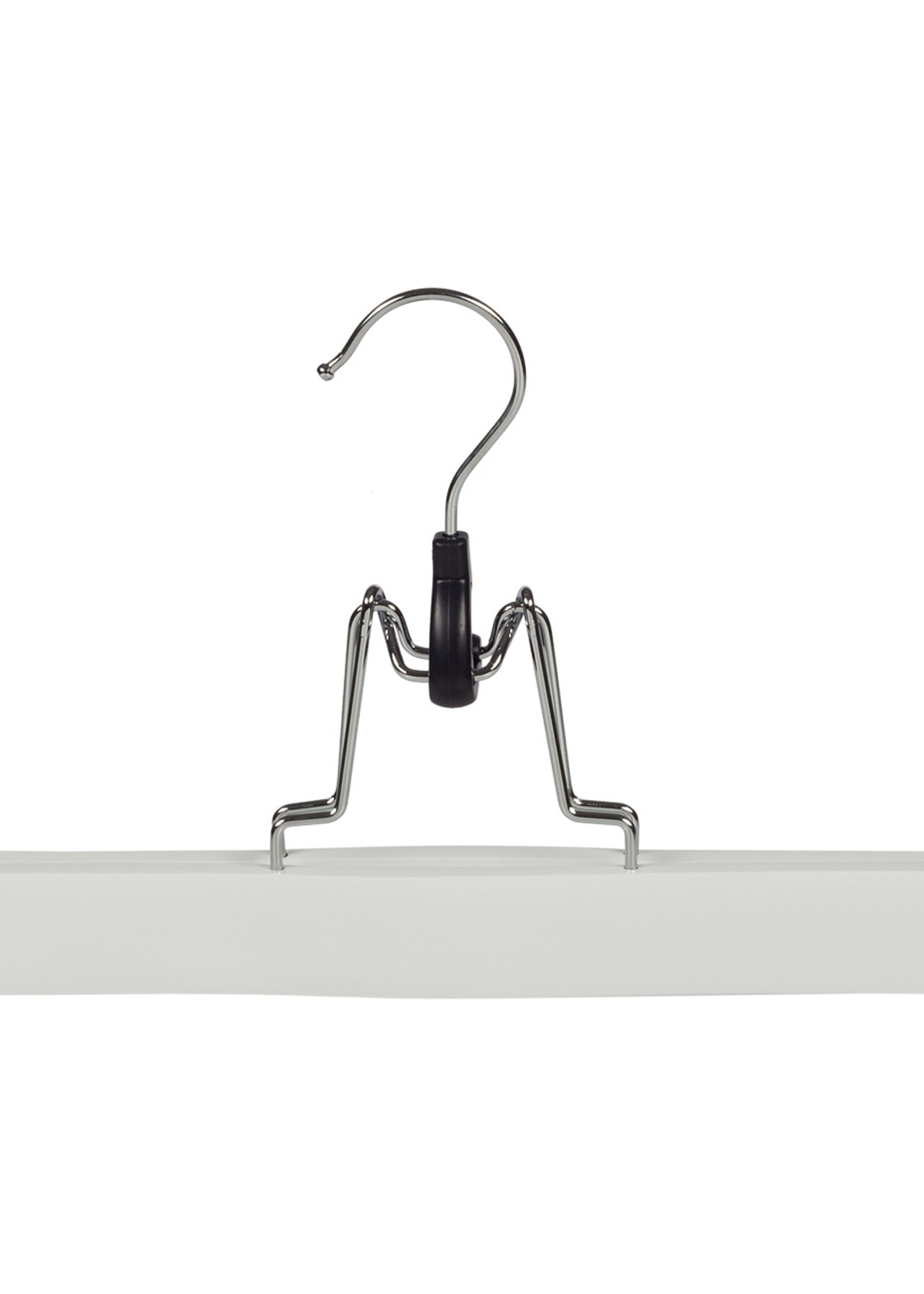 Broekklem - Volwassenen - 7627BA - 50 Stuks - Lotushout - Wit Gelakt - Vilt Inlage - 27 cm - Rokhanger - Broekhanger - Pantalonhanger