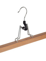 Broekklem - Volwassenen - 7628BA - 40 Stuks - Lotushout - Naturel Gelakt - Vilt Inlage - 25 cm - Rokhanger - Broekhanger - Pantalonhanger