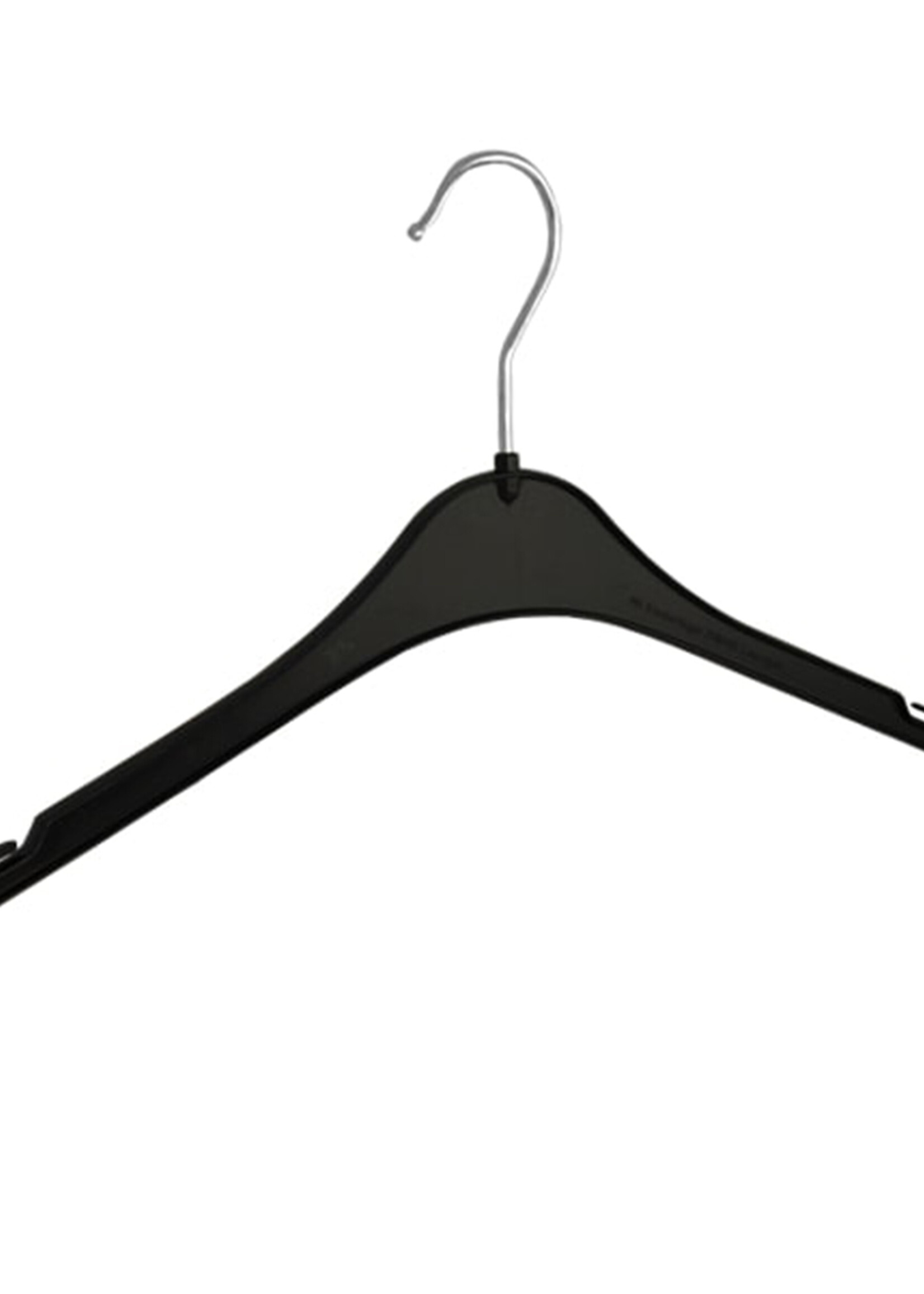 Kledinghanger - Volwassenen - T47 - 120 Stuks - Blousehanger - Shirthanger - Kunststof - Zwart - Rokinkepingen - 47 cm - Kleerhanger - T-Serie