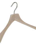 Garderobehanger - Jassenhanger - Volwassenen - 763000 - 6 Stuks - Smart - Beukenhout - Naturel Ongelakt - 45 cm - Kledinghanger - Kleerhanger