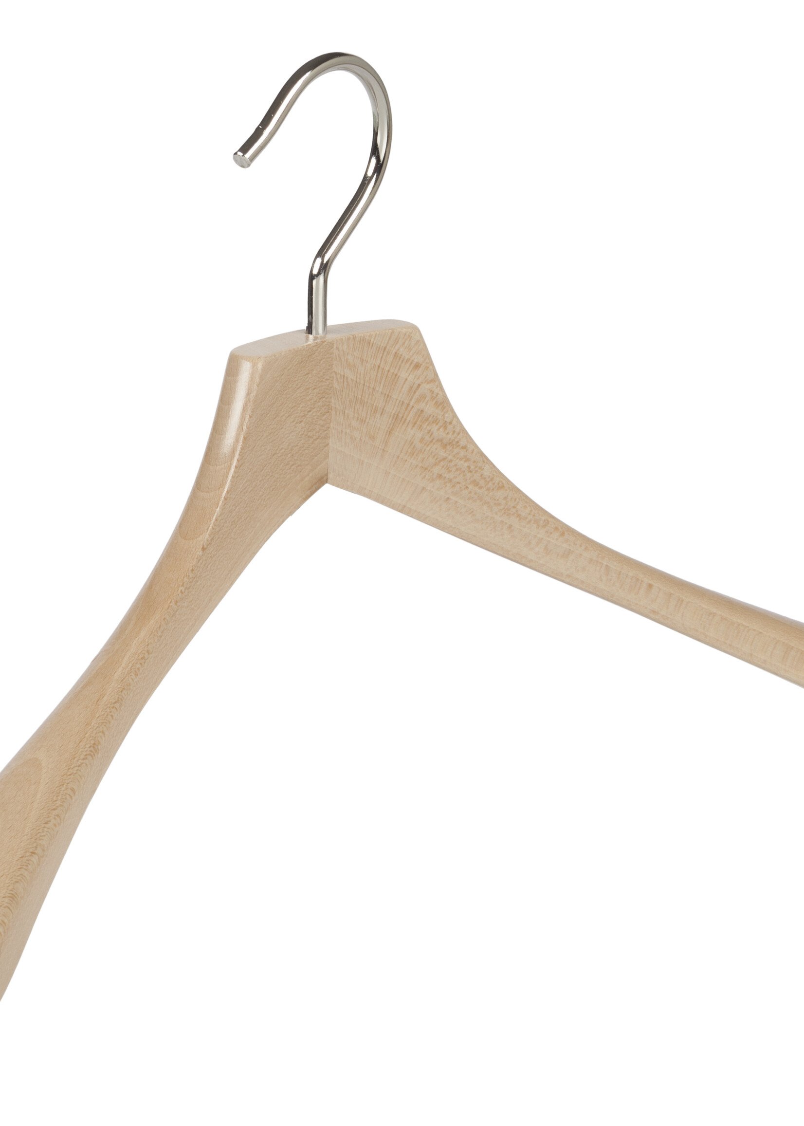 Garderobehanger - Jassenhanger - Volwassenen - 763001 - 12 Stuks - Smart - Beukenhout - Naturel Gelakt - 45 cm - Kledinghanger - Kleerhanger
