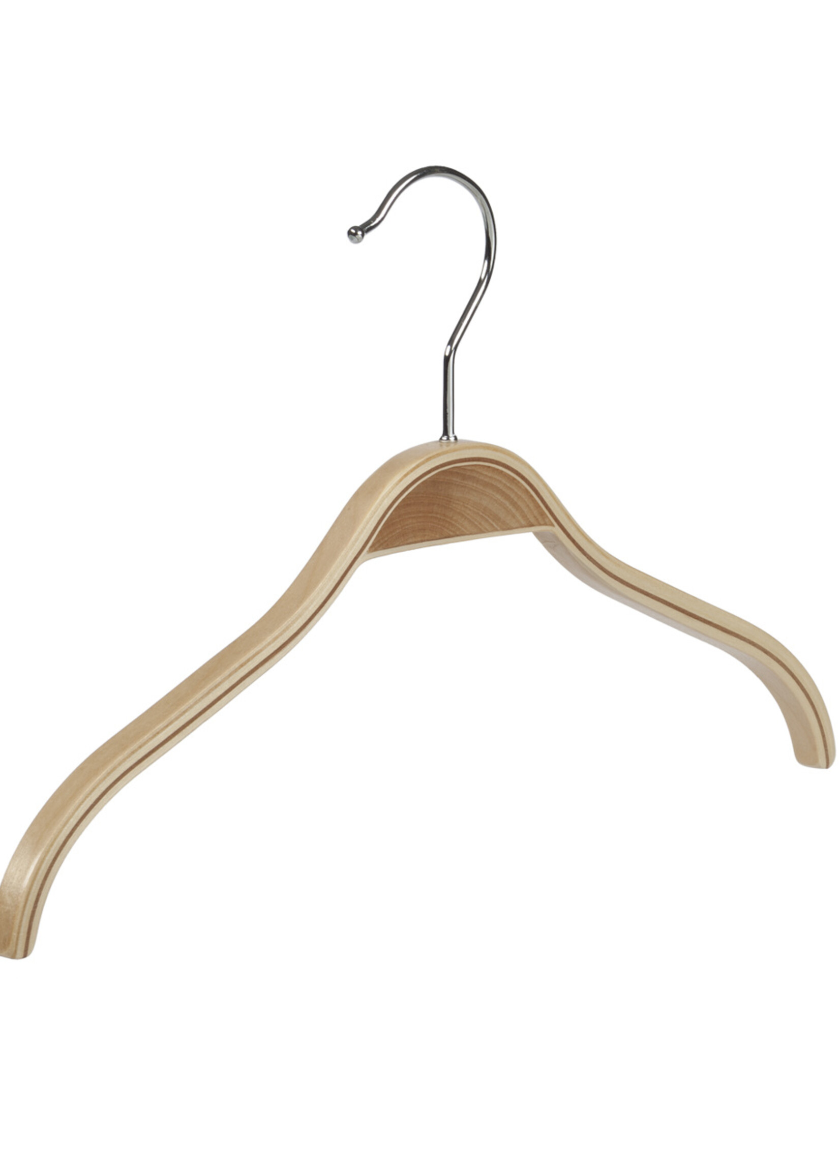Kledinghanger - Baby - 7702 - 20 Stuks - Blousehanger - Shirthanger - Berkenhout - Naturel Gelakt - 26 cm - Kleerhanger - Babybügel