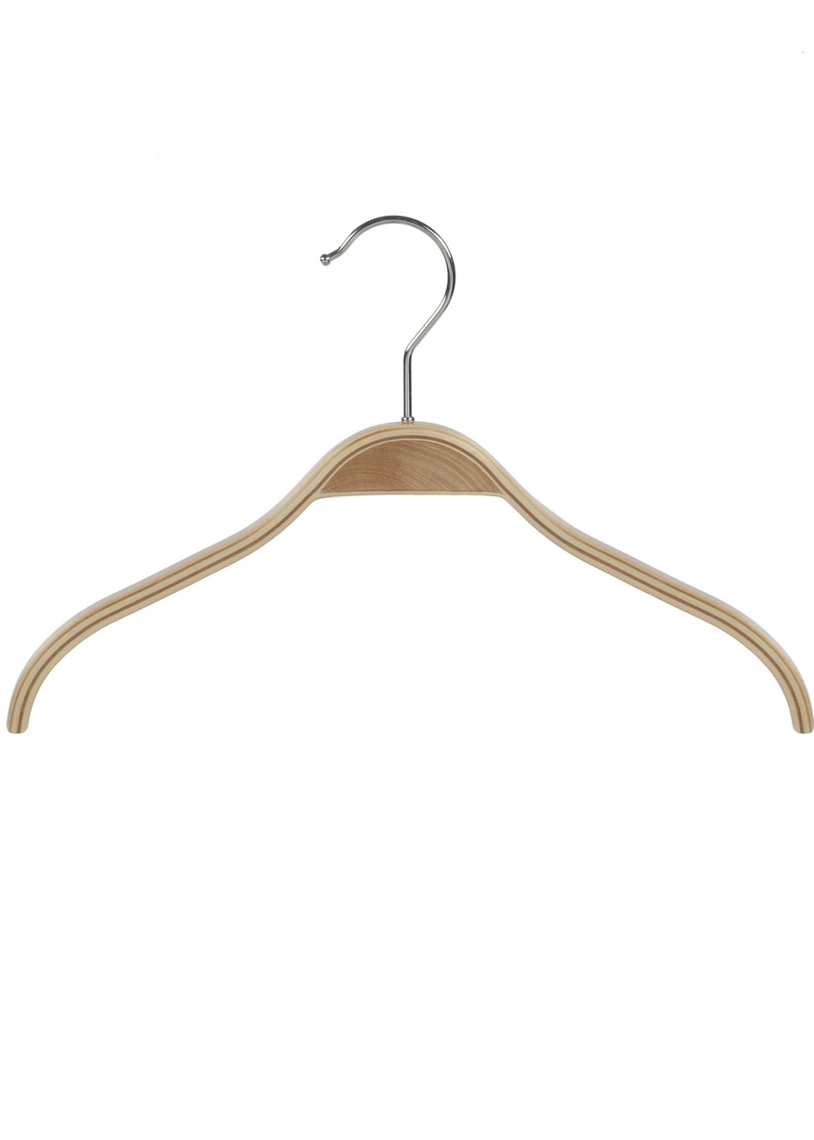 Kledinghanger - Baby - 7702 - 40 Stuks - Blousehanger - Shirthanger - Berkenhout - Naturel Gelakt - 26 cm - Kleerhanger - Babybügel
