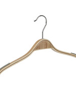 Kledinghanger - Volwassenen - 7708 - 40 Stuks - Blousehanger - Shirthanger - Berkenhout - Naturel Gelakt - Anti-slip op Schouders - 38 cm - Kleerhanger