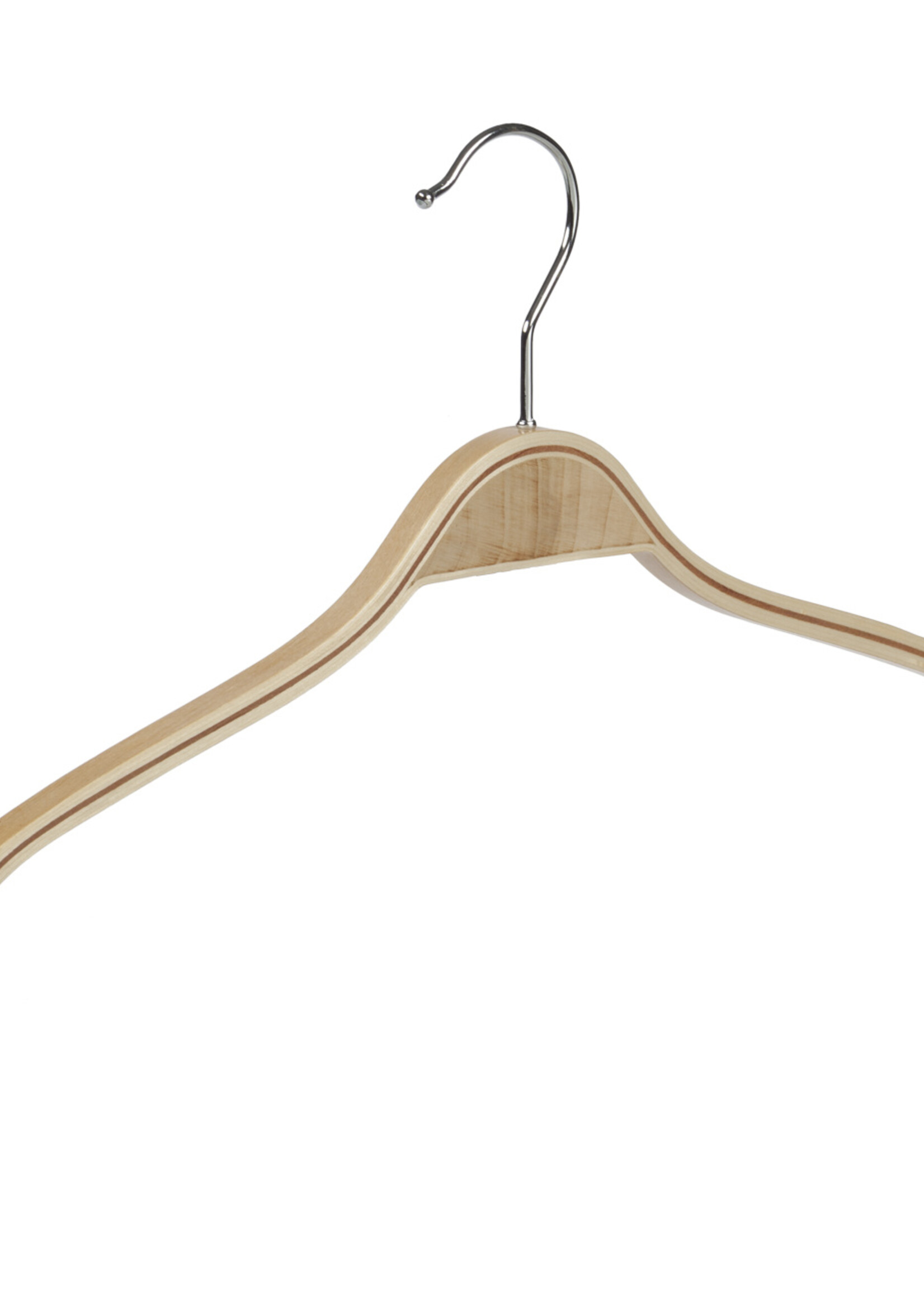 Kledinghanger - Volwassenen - 7705 - 20 Stuks - Blousehanger - Shirthanger - Berkenhout - Naturel Gelakt - 38 cm - Kleerhanger