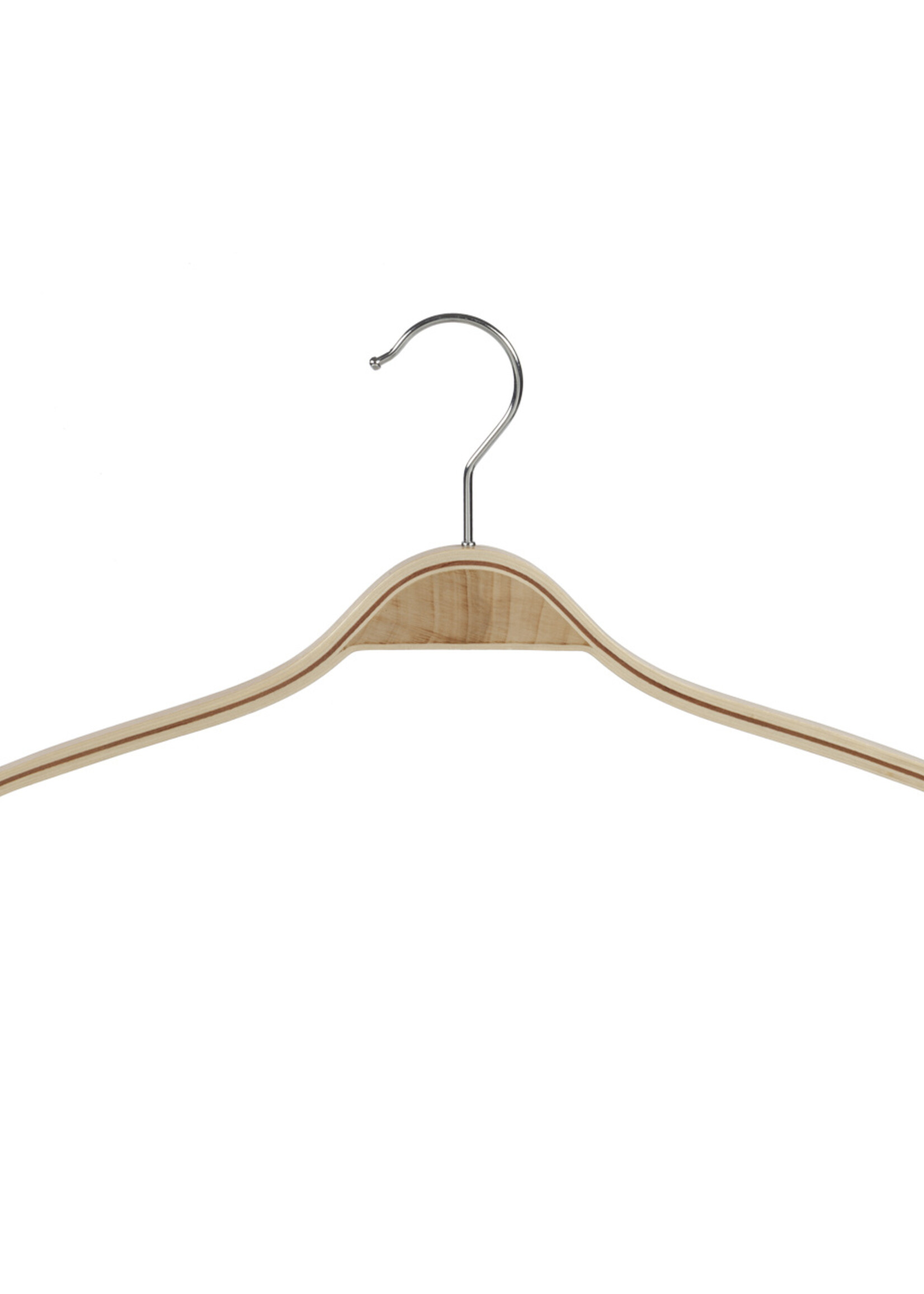 Kledinghanger - Volwassenen - 7705 - 40 Stuks - Blousehanger - Shirthanger - Berkenhout - Naturel Gelakt - 38 cm - Kleerhanger