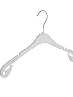 Kledinghanger - Volwassenen - T38 - 40 Stuks - Blousehanger - Shirthanger - Kunststof - Wit - Rokinkepingen - 38 cm - Kleerhanger - T-Serie