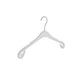 Kledinghanger - Volwassenen - T38 - 20 Stuks - Blousehanger - Shirthanger - Kunststof - Wit - Rokinkepingen - 38 cm - Kleerhanger - T-Serie