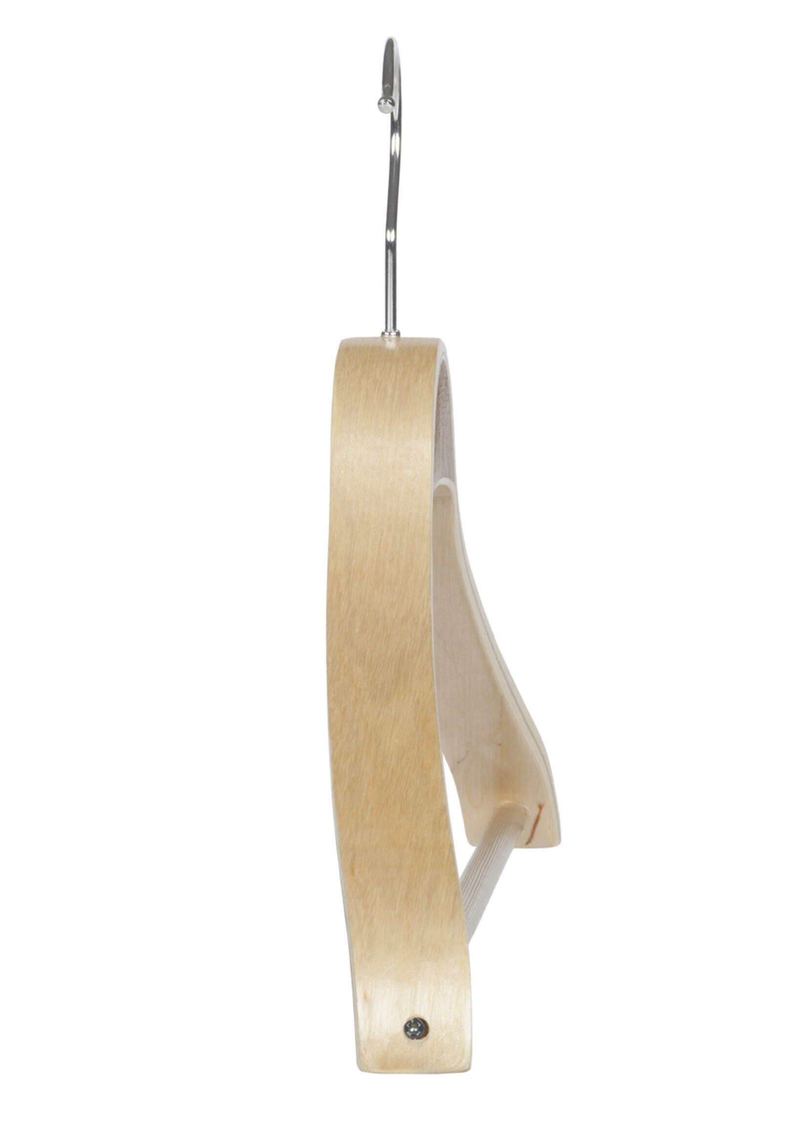 Mantelhanger - Kostuumhanger - Jassenhanger - Volwassenen - 7727 - 20 Stuks - Berkenhout - Naturel Gelakt - Schouderverbreding 2,8 cm - Anti-slip Broeklat - 42 cm - Kledinghanger - Kleerhanger