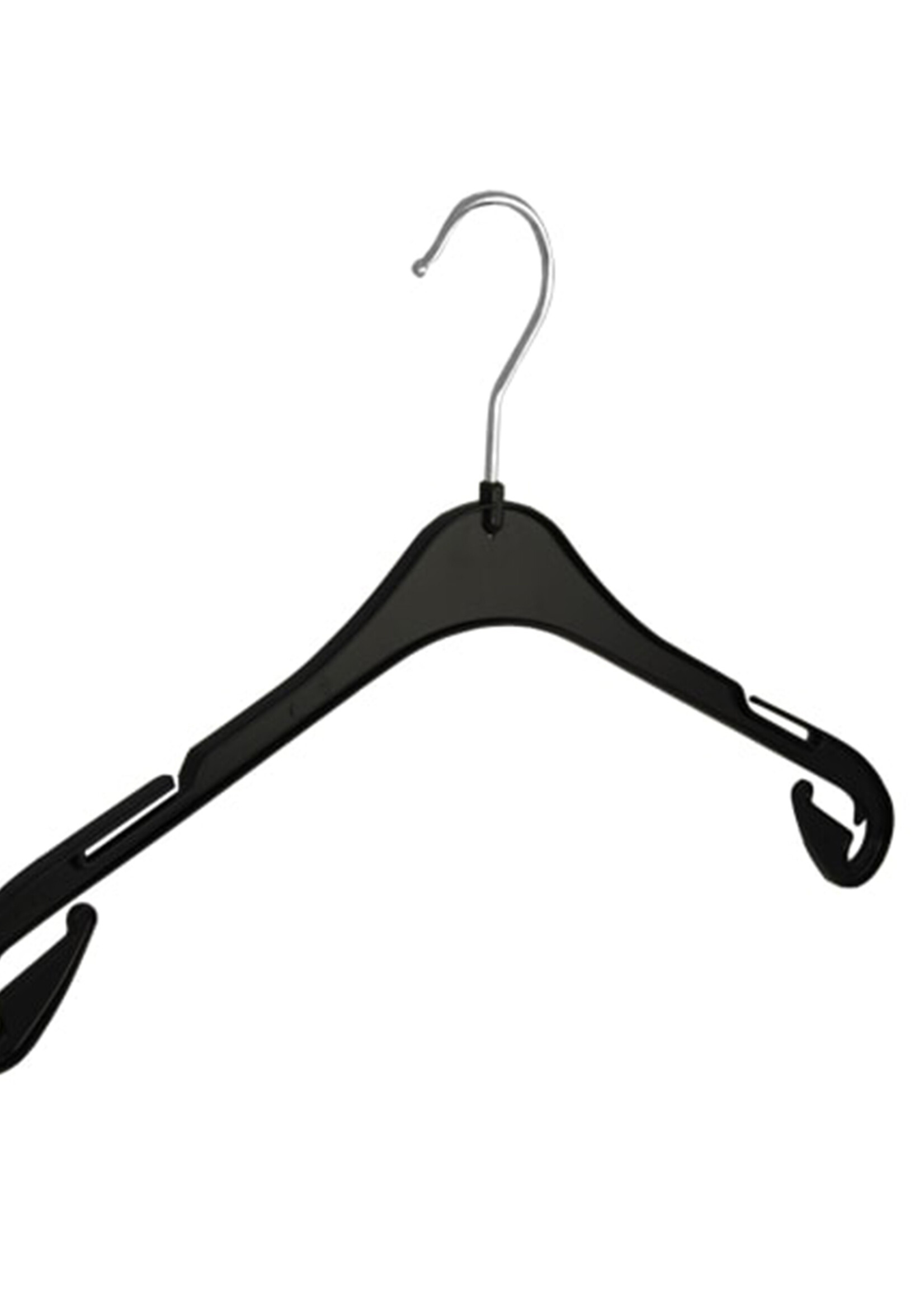 Kledinghanger - Volwassenen - T38 - 80 Stuks - Blousehanger - Shirthanger - Kunststof - Zwart - Rokinkepingen - 38 cm - Kleerhanger - T-Serie