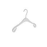 Kledinghanger - Kinderen - T33 - 100 Stuks - Blousehanger - Shirthanger - Kunststof - Wit - Rokinkepingen - 33 cm - Kleerhanger - Kinderhanger - T-Serie