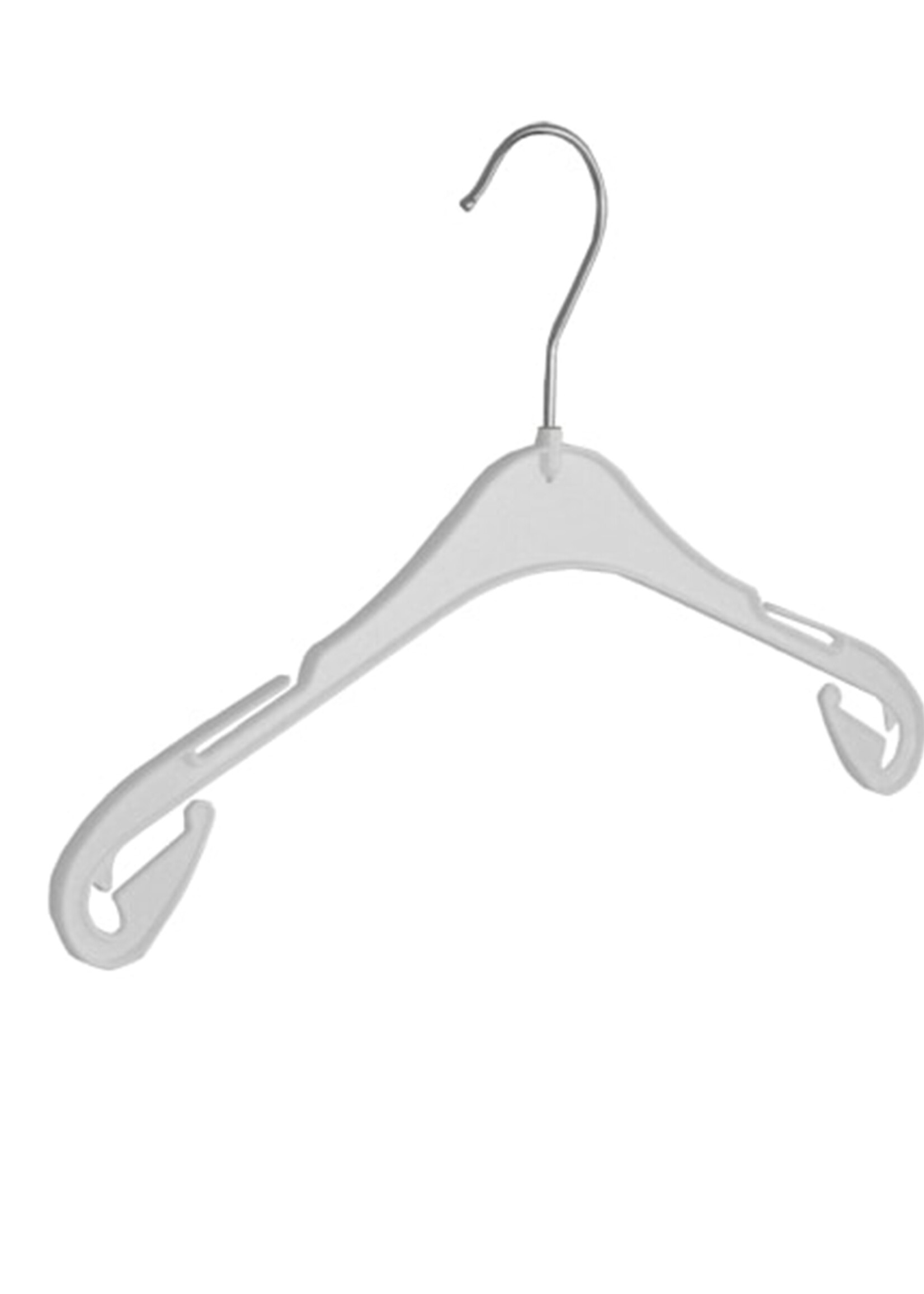 Kledinghanger - Kinderen - T33 - 100 Stuks - Blousehanger - Shirthanger - Kunststof - Wit - Rokinkepingen - 33 cm - Kleerhanger - Kinderhanger - T-Serie