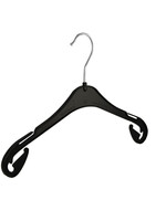 Kledinghanger - Kinderen - T33 - 120 Stuks - Blousehanger - Shirthanger - Kunststof - Zwart - Rokinkepingen - 33 cm - Kleerhanger - Kinderhanger - T-Serie