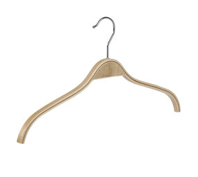 Kledinghanger - Volwassenen - 7740 - 30 Stuks - Blousehanger - Shirthanger - Berkenhout - Naturel Gelakt - 42 cm - Kleerhanger