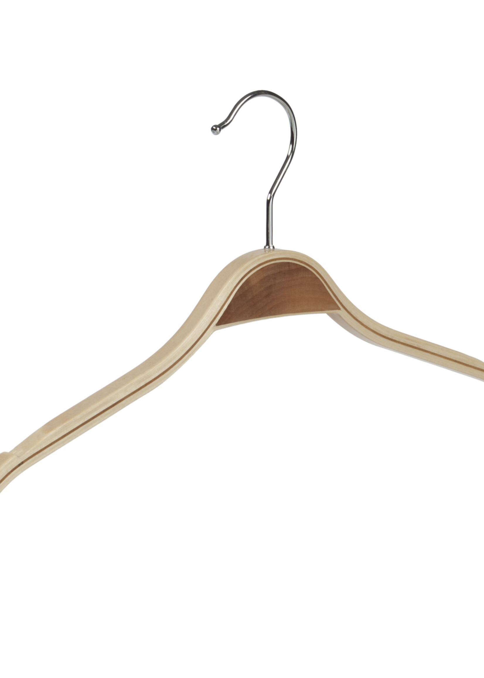 Kledinghanger - Volwassenen - 7742 - 40 Stuks - Blousehanger - Shirthanger - Berkenhout - Naturel Gelakt - Rokinkepingen - 42 cm - Kleerhanger