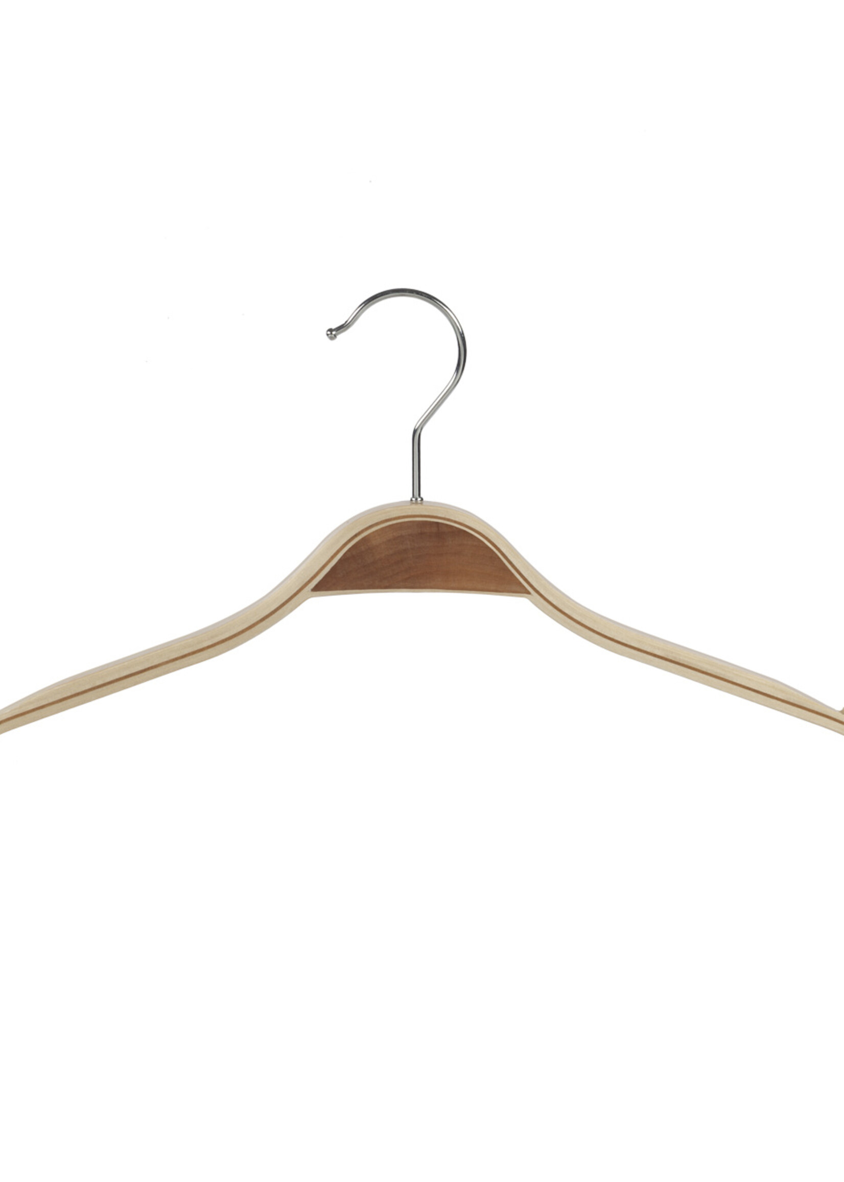 Kledinghanger - Volwassenen - 7742 - 40 Stuks - Blousehanger - Shirthanger - Berkenhout - Naturel Gelakt - Rokinkepingen - 42 cm - Kleerhanger