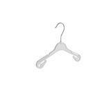 Kledinghanger - Baby - T26 - 100 Stuks - Blousehanger - Shirthanger - Kunststof - Wit - Rokinkepingen - 26 cm - Kleerhanger - Babyhanger - T-Serie
