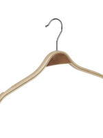Kledinghanger - Volwassenen - 7742 - 50 Stuks - Blousehanger - Shirthanger - Berkenhout - Naturel Gelakt - Rokinkepingen - 42 cm - Kleerhanger