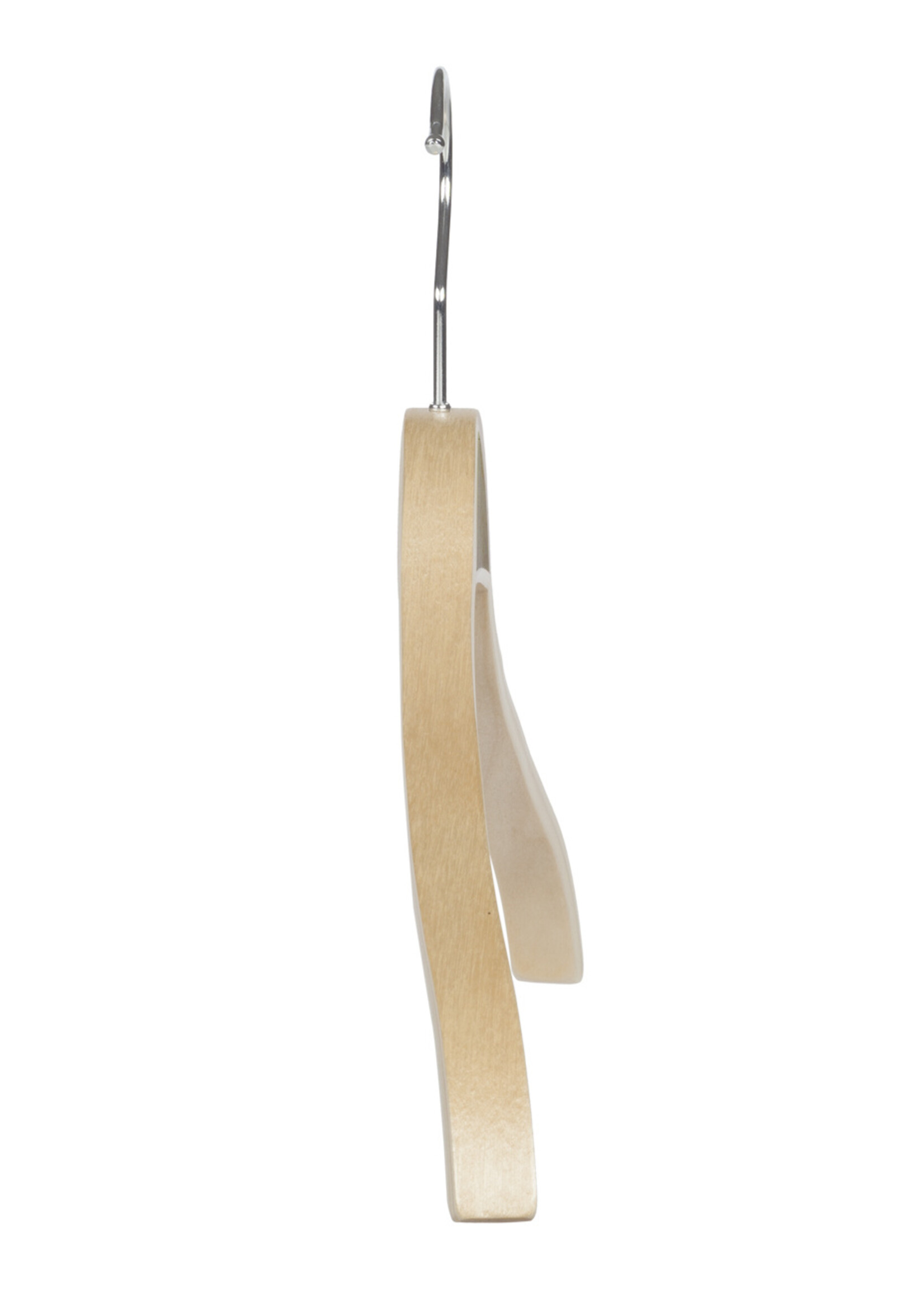 Mantelhanger - Kostuumhanger - Jassenhanger - Volwassenen - 7751 - 6 Stuks - Berkenhout - Naturel Gelakt - Schouderverbreding 1,8 cm - 46 cm - Kledinghanger - Kleerhanger