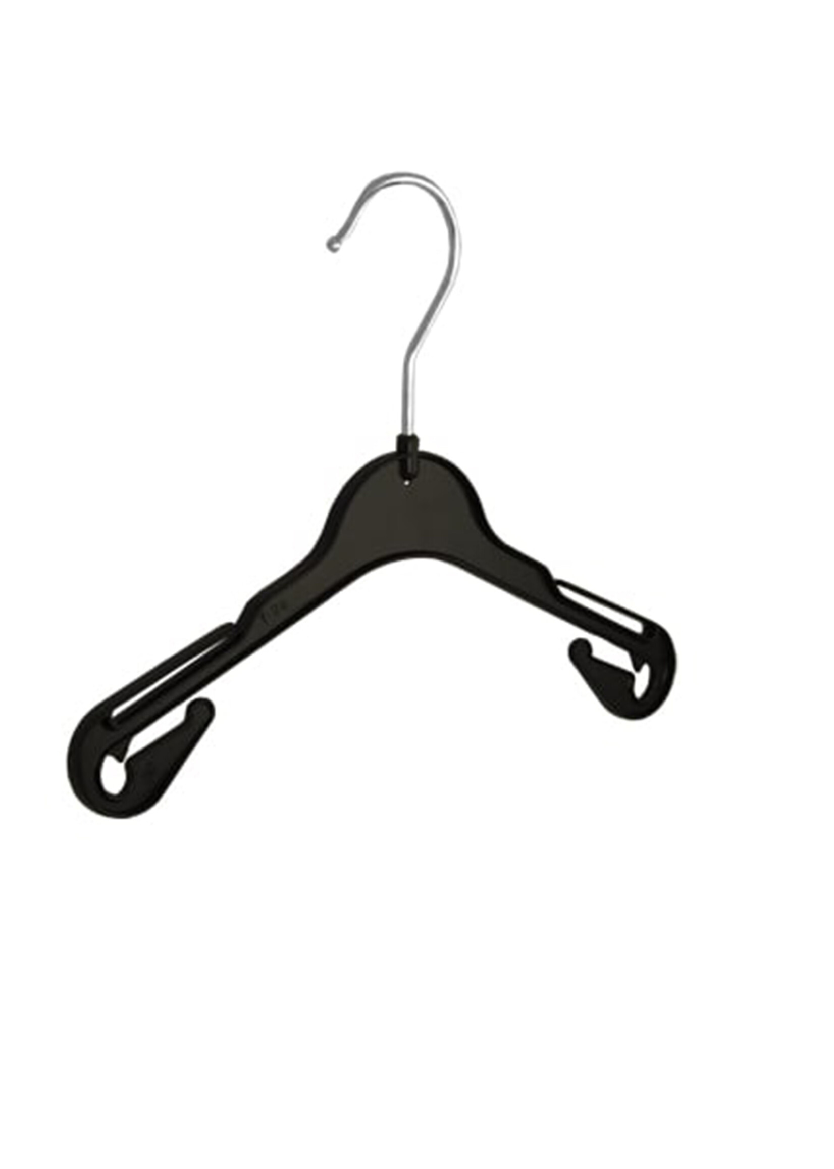 Kledinghanger - Baby - T26 - 100 Stuks - Blousehanger - Shirthanger - Kunststof - Zwart - Rokinkepingen - 26 cm - Kleerhanger - Babybügel - T-Serie