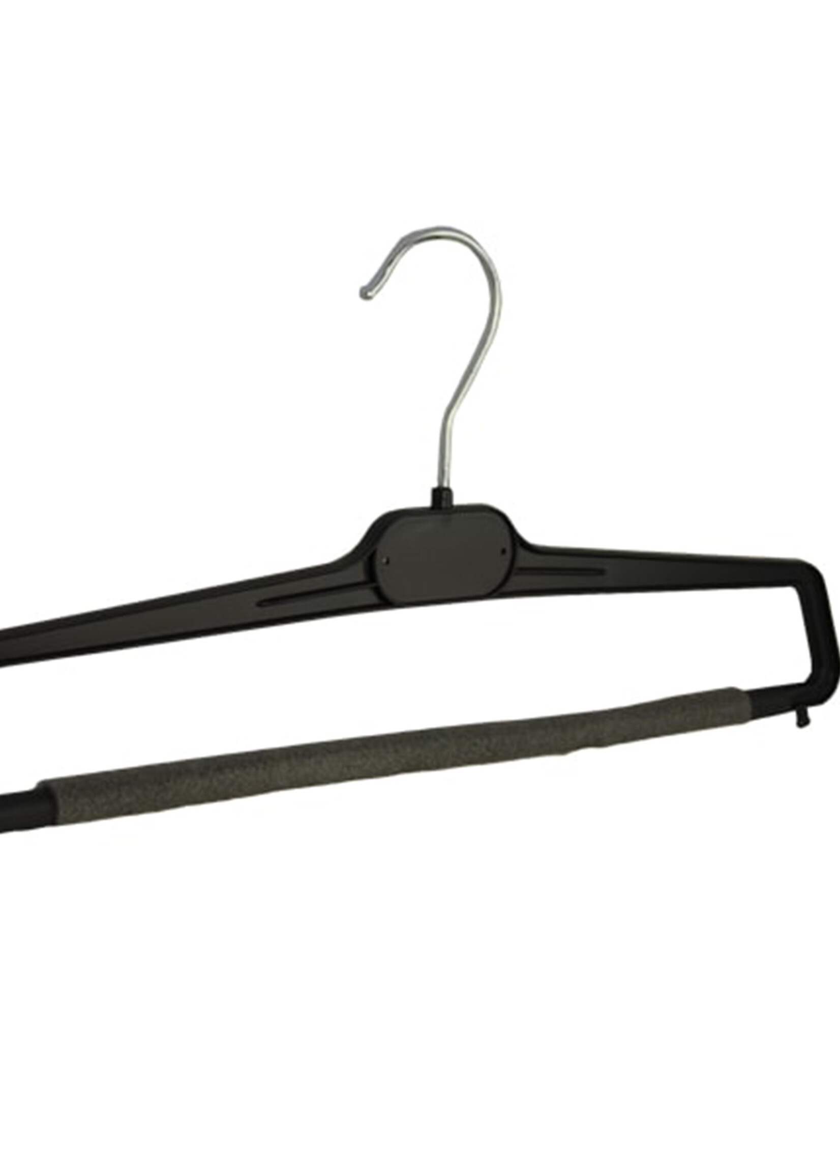 Broekhanger - Volwassenen - PP38 - 20 Stuks - Kunststof - Zwart - Anti-slip Schuim - Broeklat - 40 cm - Pantalonhanger - Kledinghanger - Kleerhanger - PP-Serie