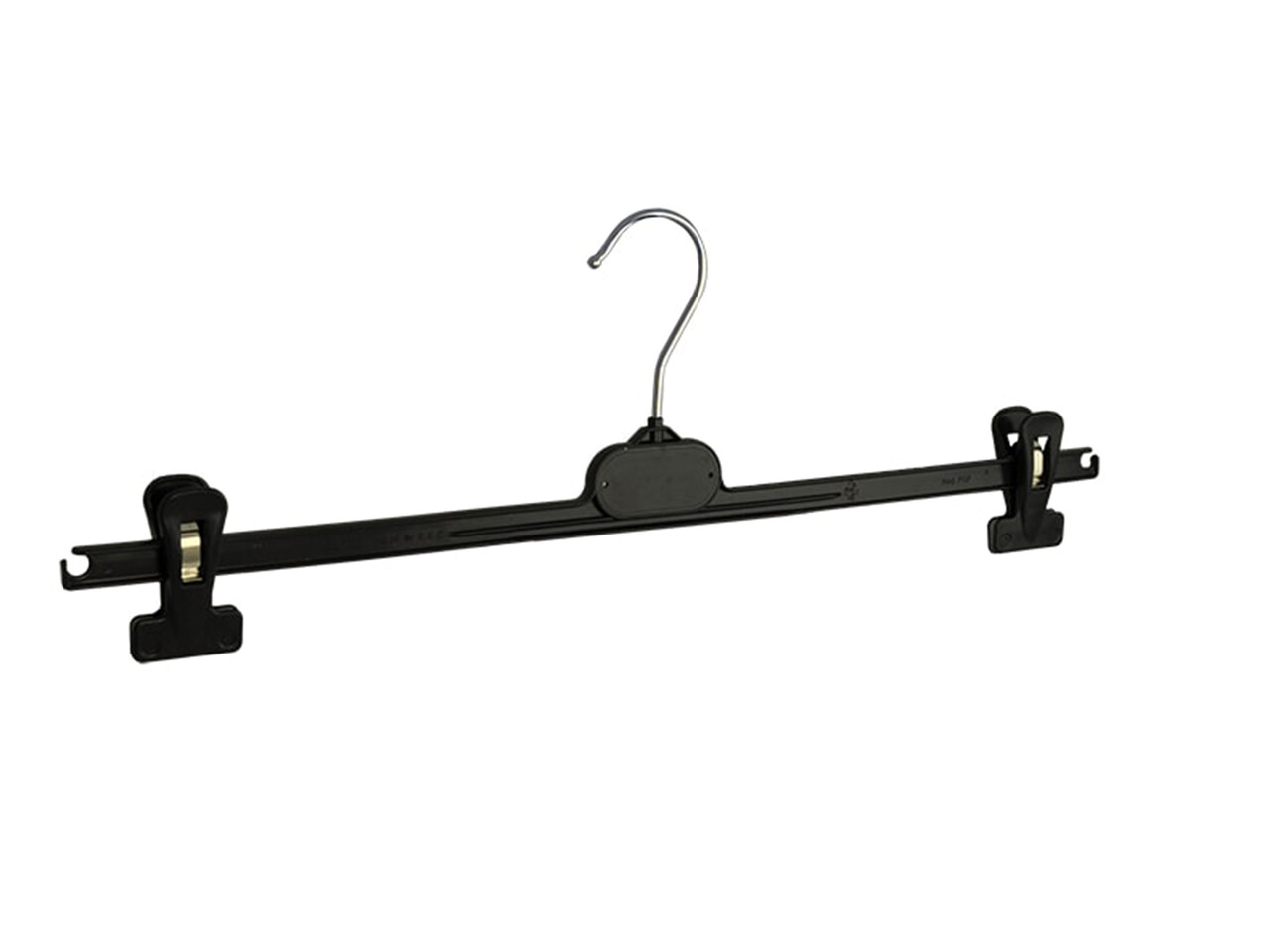 Knijperhanger - Volwassenen - PGP48 - 20 Stuks - Kunststof - Zwart - Verschuifbare Anti-slip knijpers - 48 cm - Rokhanger - Broekhanger - Pantalonhanger -  PGP-Serie