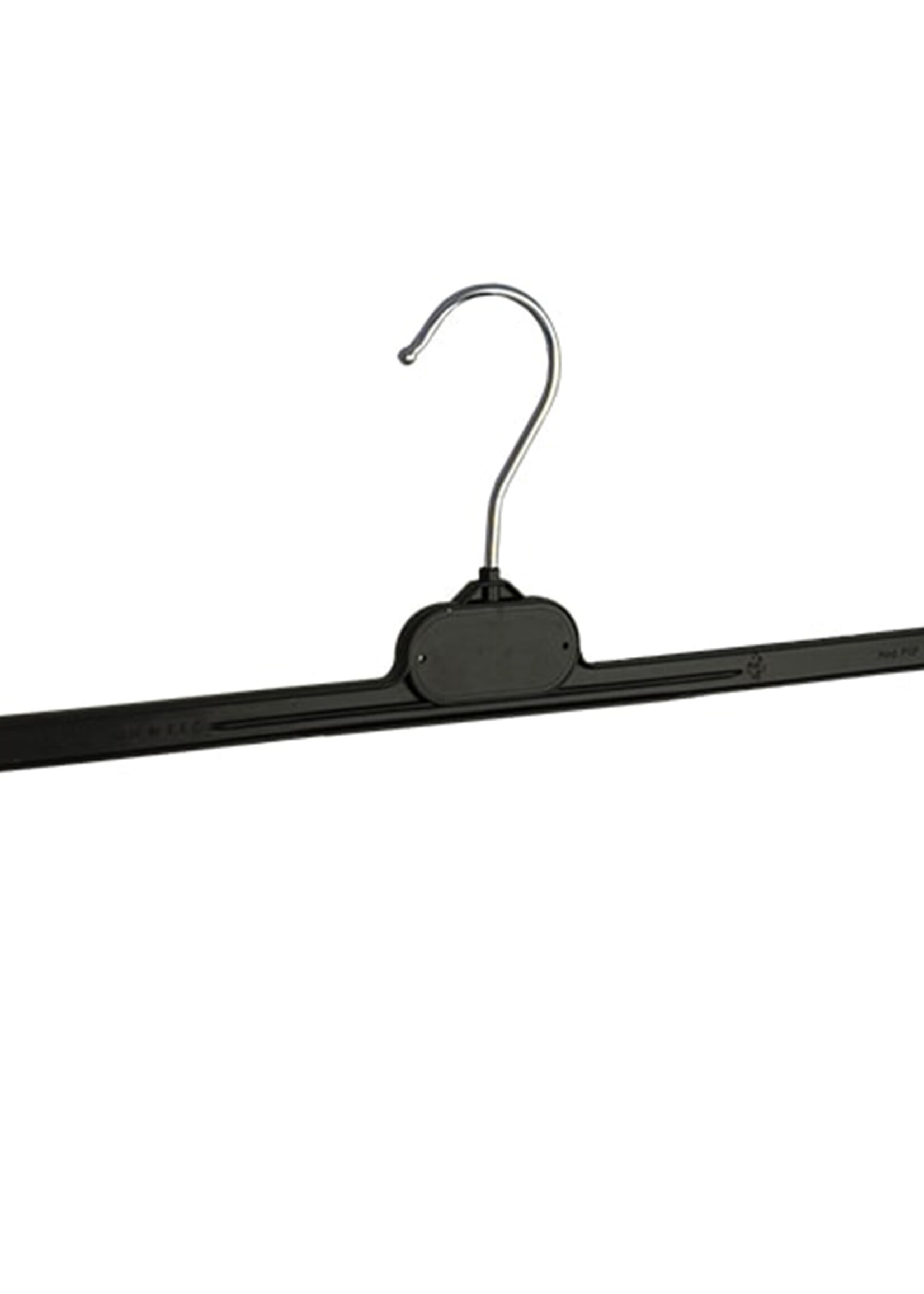 Knijperhanger - Volwassenen - PGP48 - 20 Stuks - Kunststof - Zwart - Verschuifbare Anti-slip knijpers - 48 cm - Rokhanger - Broekhanger - Pantalonhanger -  PGP-Serie