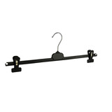 Knijperhanger - Volwassenen - PGP48 - 10 Stuks - Kunststof - Zwart - Verschuifbare Anti-slip knijpers - 48 cm - Rokhanger - Broekhanger - Pantalonhanger - PGP-Serie