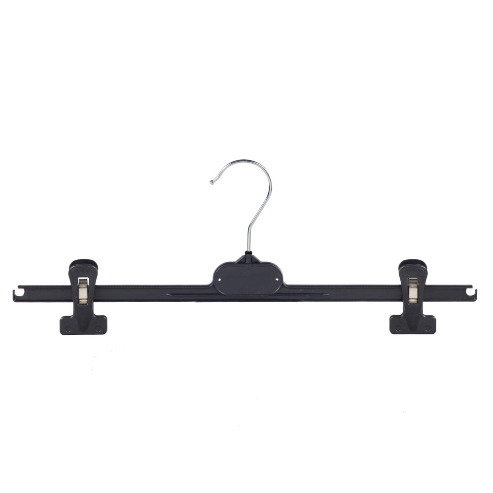 Knijperhanger - Volwassenen - PGP40 - 20 Stuks - Kunststof - Zwart - Verschuifbare Anti-slip knijpers - 40 cm - Rokhanger - Broekhanger - Pantalonhanger -  PGP-Serie