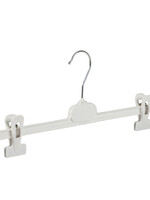 Knijperhanger - Volwassenen - PGP36 - 20 Stuks - Kunststof - Wit - Verschuifbare Anti-slip knijpers - 36 cm - Rokhanger - Broekhanger - Pantalonhanger - PGP-Serie