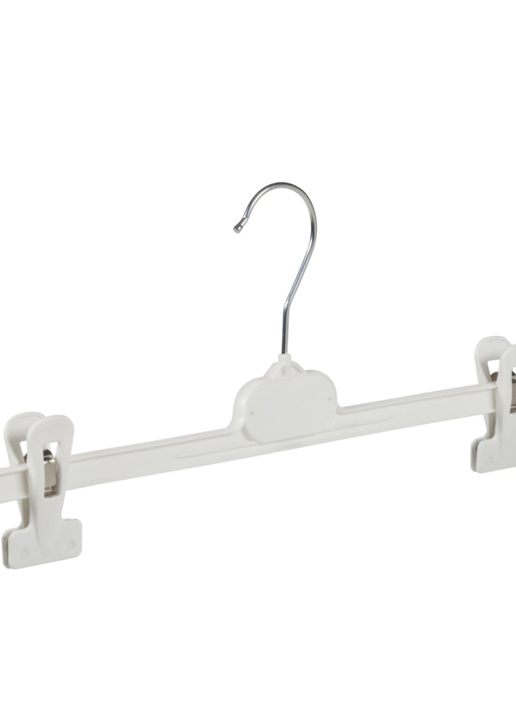Knijperhanger - Volwassenen - PGP36 - 20 Stuks - Kunststof - Wit - Verschuifbare Anti-slip knijpers - 36 cm - Rokhanger - Broekhanger - Pantalonhanger -  PGP-Serie