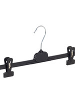 Knijperhanger - Volwassenen - PGP36 - 30 Stuks - Kunststof - Zwart - Verschuifbare Anti-slip knijpers - 36 cm - Rokhanger - Broekhanger - Pantalonhanger - PGP-Serie