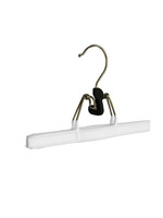 Broekklem - Volwassenen - 7804 - 40 Stuks - metaal - Wit - 26 cm - Rokhanger - Broekhanger - Pantalonhanger - metaalhanger