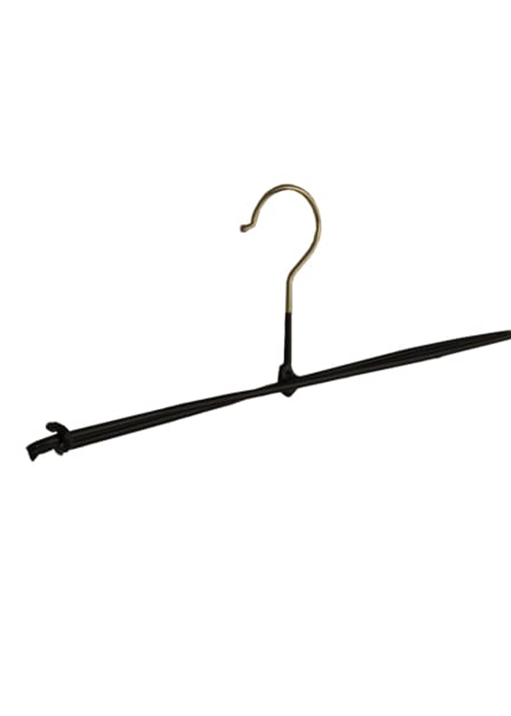 Broekspeld - Kinderen - 7980 - 50 Stuks - metaal - Zwart - Anti-slip Coating - 34 cm - Broekhanger - Pantalonhanger - Rokhanger - Kinderhanger