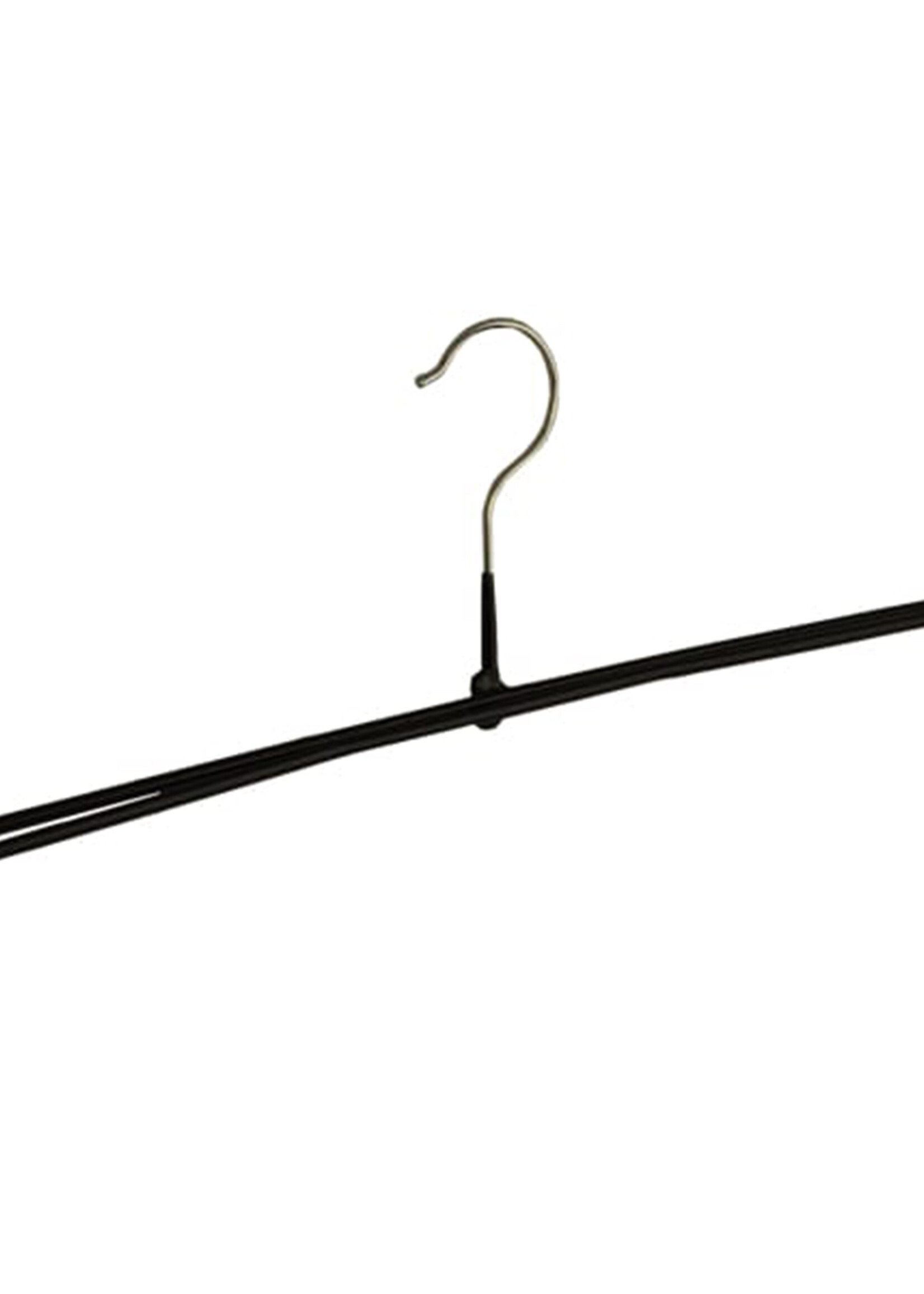 Broekspeld - Volwassenen - 7981 - 20 Stuks - metaal - Zwart - Anti-slip Coating - 42 cm - Broekhanger - Pantalonhanger - Rokhanger