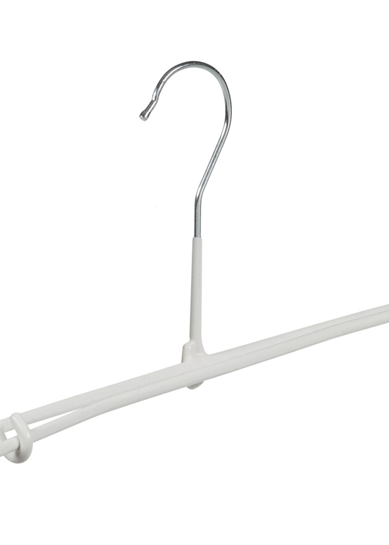 Broekspeld - Baby - 7982 - 40 Stuks - metaal - Wit - Anti-slip Coating - 26 cm - Broekhanger - Pantalonhanger - Rokhanger - Babybügel