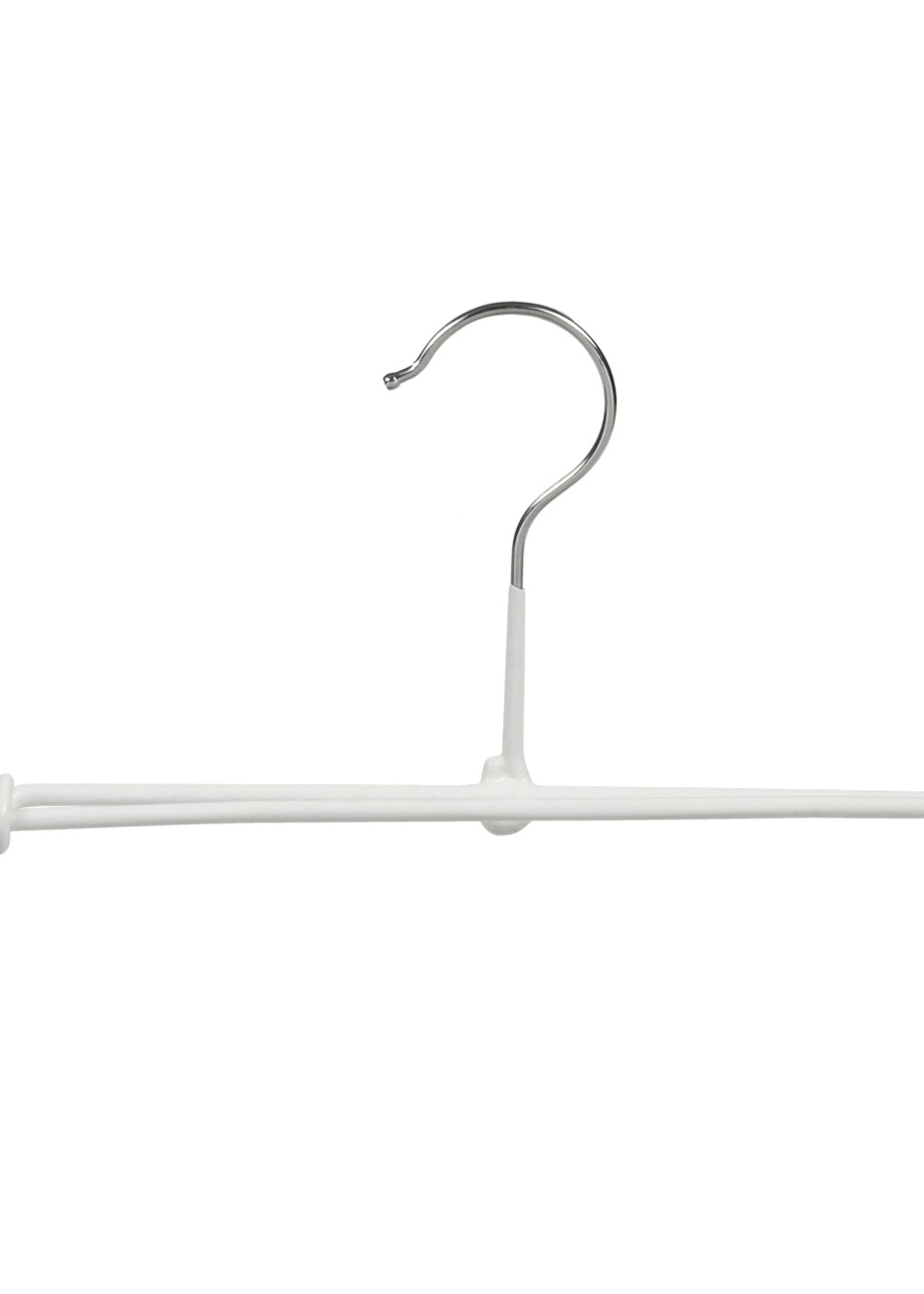 Broekspeld - Baby - 7982 - 50 Stuks - metaal - Wit - Anti-slip Coating - 26 cm - Broekhanger - Pantalonhanger - Rokhanger - Babybügel