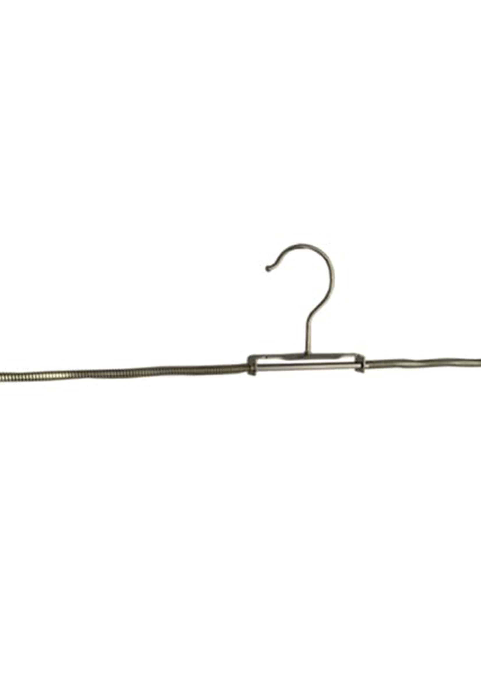 Rokspanner - Broekspanner - 8112 - 30 Stuks - metaal - Verchroomd - Zwart - Anti-slip Coating - 26-52 cm - Zilver