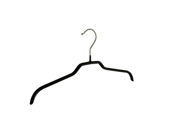Kledinghanger - Baby - 8308 - 10 Stuks - Blousehanger - Shirthanger - metaal - Zwart - Anti-slip Coating - 28 cm - Kleerhanger - Babybügel Kledinghanger - Baby - 8308 - 10 Stuks - Blousehanger - Shirthanger - metaal - Zwart - Anti-slip Coating - 28 cm - Kleerhanger - Babybügel