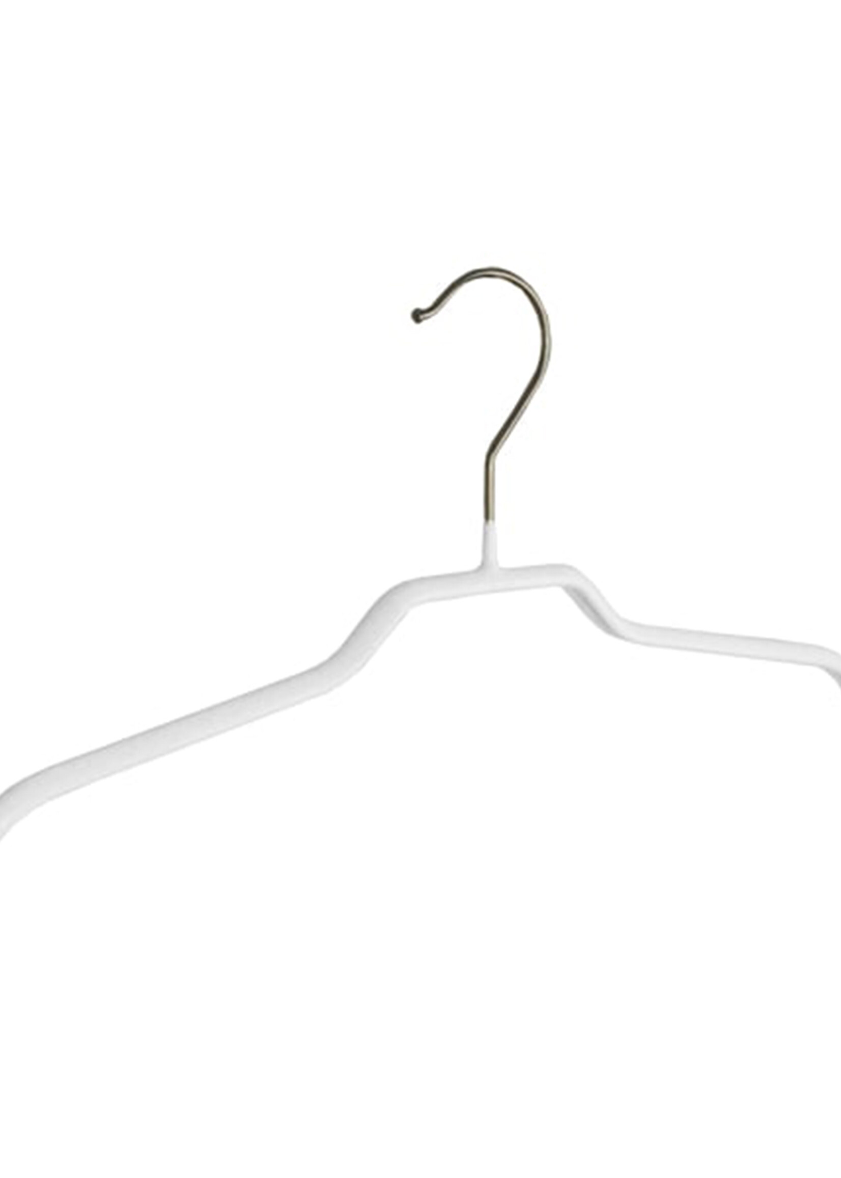 Kledinghanger - Kinderen - 8309 - 50 Stuks - Blousehanger - Shirthanger - metaal - Wit - Anti-slip Coating - 35 cm - Kleerhanger