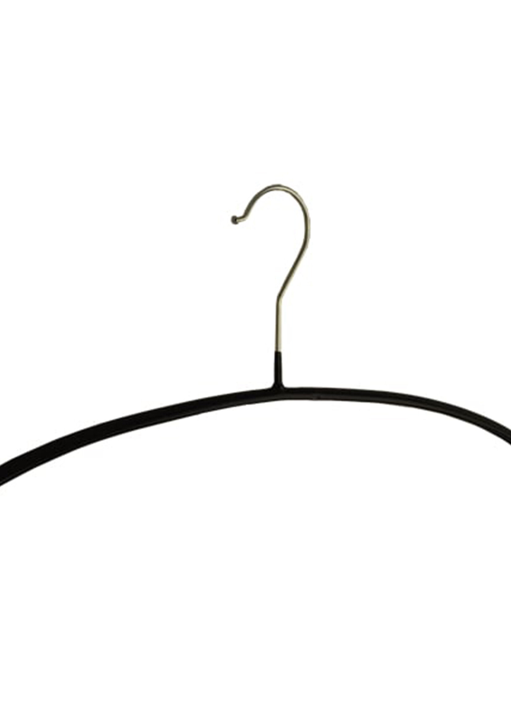 Kledinghanger - Volwassenen - 8314 - 20 Stuks - Blousehanger - Shirthanger - metaal - Zwart - Anti-slip Coating - 46 cm - Kleerhanger