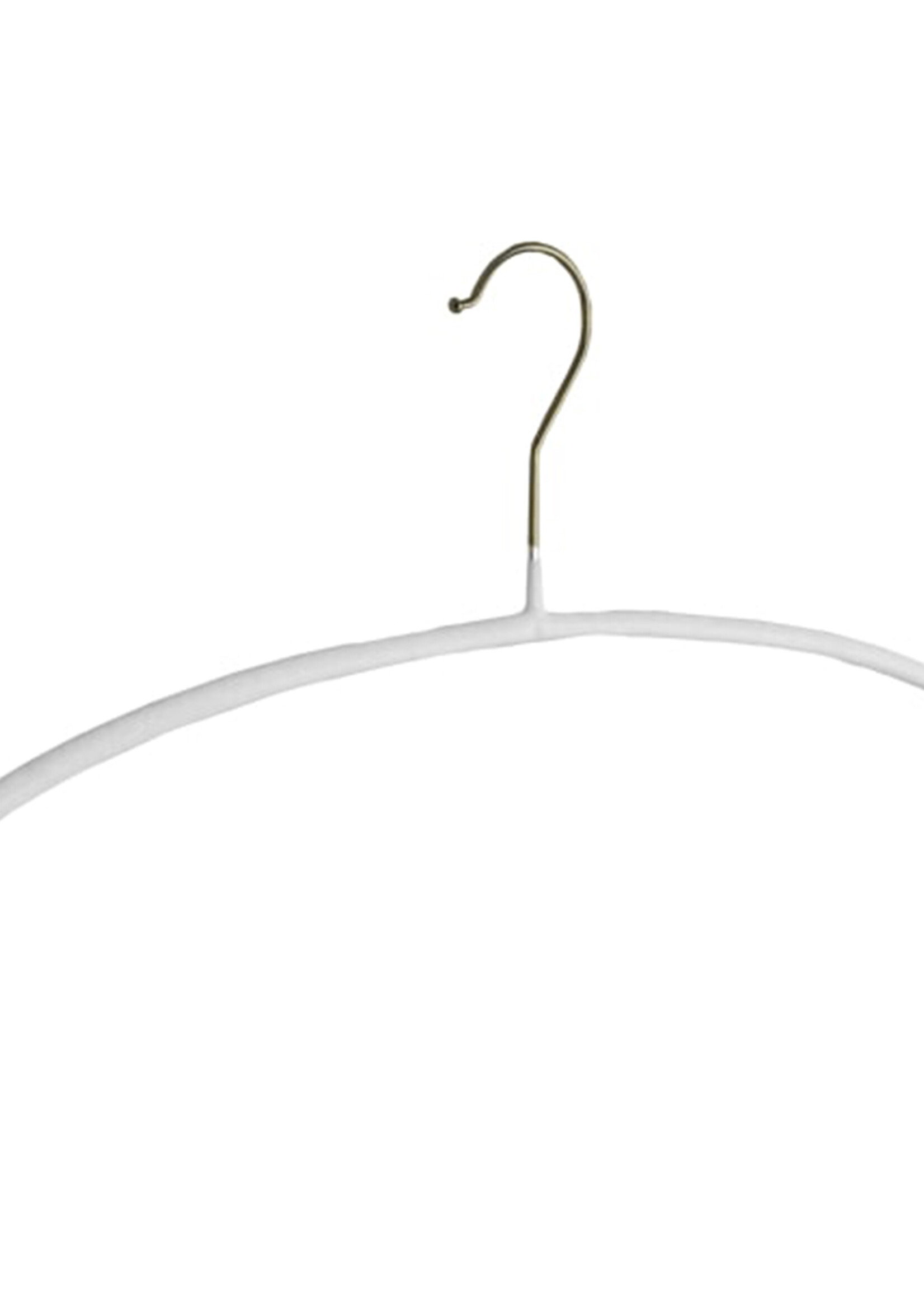 Kledinghanger - Volwassenen - 8314 - 50 Stuks - Blousehanger - Shirthanger - metaal - Wit - Anti-slip Coating - 46 cm - Kleerhanger