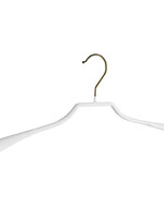 Mantelhanger - Kostuumhanger - Jassenhanger - Volwassenen - 8338 - 25 Stuks - metaal - Wit - Anti-slip Coating - Schouderverbreding 3,5 cm - 40 cm - Kledinghanger - Kleerhanger